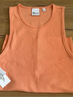 Aritzia TNA HomeStretch Women's Ribbed Tank Top - Sunny Apricot - Size S - NWT